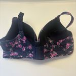 Cacique Lightly Lined Full Coverage Bra Underwire Size 42DD Black Cherry Blossom Photo 1