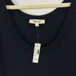 Madewell  Mixed Poplin Scoopneck Maxi Dress Cotton A Line Minimalist Black XS NWT Photo 8