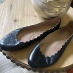 Chloé Chloe Lauren Scalloped Ballet Flats in Black Size 37.5 Photo 3