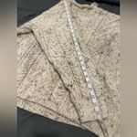Vintage Irish Wool Sz: L Pullover Cable Knit Oatmeal Chucky Winter Sweater. Size L Photo 4