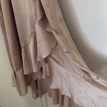 Show Me Your Mumu  Samantha Ruffle Wrap Satin‎ Midi Dress Champagne Small Photo 5
