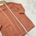 Nili Lotan X Target Cableknit Longline Cardigan Sweater Wool Blend Chunky Brown Size L Photo 14