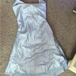 Beginning Boutique Mini baby blue satin dress  Photo 0