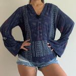 Lucky Brand Blue Boho Top Photo 6
