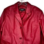 Vintage Excelled‎ Collection Red Leather Blazer Jacket Size L Photo 1