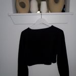 Nasty Gal cropped black sweatshirt Photo 2
