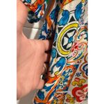 Tolani  Silk Tunic Dress Women Sz L Floral Multicolor Boho Artsy Tassel Peasant Photo 6