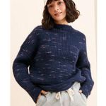 Varley Albion Knit Sweater in navy sz M Photo 0
