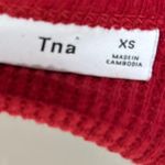 TNA Red Alder Thermal Waffle Knit Tee Long Sleeve Winter Lounge size XS Casual Photo 1
