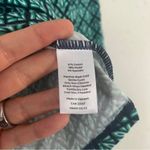 Talbots  Teal Green Geometric Print Long Sleeve Blouse Casual Comfy Medium Photo 2