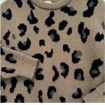 Goodnight Macaroon  Richie Leopard Print Chunky Knit Pullover Sweater Photo 2