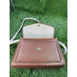 Dooney & Bourke  All Weather Leather Bag Vintage Yellow Stitching,Braided Handle Photo 14