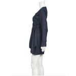 Shona joy NWT  Navy Woven Linen Wrap Dress, MiniLength Size 6 Photo 2