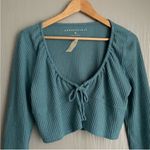 Aeropostale  Long Sleeve Tie-Front Cropped Shrunken Tee Photo 5