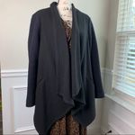 Joie ‎ black wool blend waterfalls sweater cardigan size large minimalist Photo 1