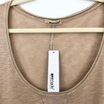 LA Made New Short Sleeve Scoop Neck Niki Tee Slub Knit Dune Tan Photo 9