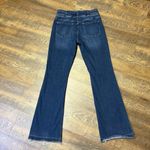 KanCan High Rise Double Button Bootcut Flare Raw Hem Jeans Women's 29 Stretch Blue Photo 5