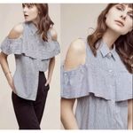 Anthropologie  Sunday in Brooklyn Scilla top Blouse small S New NWT blue RARE HTF Photo 11