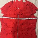 None Red Floral Lace Mini Dress - Size S Photo 3
