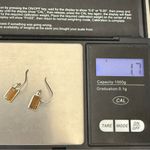 Vintage SU 925 Sterling Silver Tigers Eye Small Dangling Earrings 1.7g. Photo 10