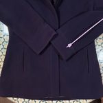 Sachi Collection Wool Cashmere Blend Coat Fox Fur Hood Women's S Navy Blue EGP Photo 2