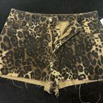 Nasty Gal , denim leopard print shorts Photo 0