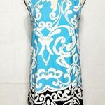 Tyche  Choker Halter Dress Back Tie Blue White Black Keyhole Lined Size S NWT NEW Photo 0