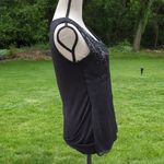 NY & CO Sequin Front Sleeveless Top | NY&CO Sequin Shirt Black Size M Photo 2