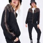 ZARA NWT  Bomber Jacket  Snake /Animal Print M Lightweight Bloggers Fav Photo 3