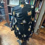 Urban Outfitters  Bleecker black floral semi sheer wrap dress Photo 5