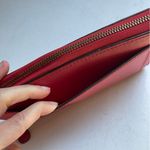 Coach Red Saffiano Leather Long Continental Zippy Wallet ID Cards Pockets Photo 2
