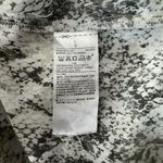 Banana Republic Shirt Womens Large White Gray Snake Print Casual Rocker Edgy Photo 7