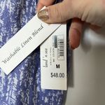 Land N Sea White Purple Linen Blend Drawstring Pants NWT Size Medium Photo 2