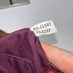 Coach Wristlet Wallet Brown Signature Jacquard Purple Stripe Accent Photo 5