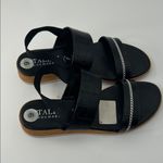 Italian Shoemakers  Black Croc-Embossed Sandals Photo 1