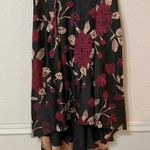 Hutch Anthropologie  Black Red Floral Cowl Neck Knee Length Dress Womens 6 Formal Photo 3