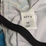 Apt. 9 NWT  Batik Halter Tankini Top Multicolor Tropical Ruched Size 1X New Photo 4