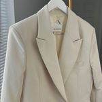 The Frankie Shop Corrin Grain de Poudre Ivory White Oversized Blazer Large $400 Photo 4