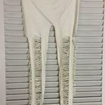 Soho lady OS Cut Out White Nylon Capri Leggings Photo 1