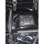 Nine West  Black Tote Bag‎ Purse Faux Patent Leather Photo 3