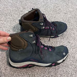 Oboz Waterproof Hiking Boots Women's 7 Purple Accent Leather Trail Shoes Blue Photo 0