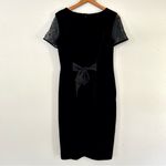 Robbie Bee Vintage 90s Velvet Sheer Sequin Sleeve Dress Size 10 Holiday Photo 1