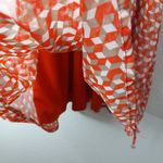 Francescas S 3D Geo Blocs Pattern Lined Sun Dress Mini in Orange Photo 4