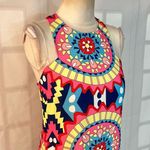 Annie Griffin Annie Griffen silk kaleidoscope colorful summer dress size medium Photo 2