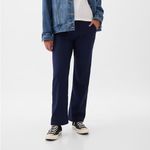 Gap NWOT Maternity Full Belly Panel Twill Navy Khakis Size M Straight Leg Cotton Photo 1