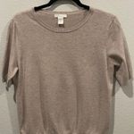 H&M Round Neck Short Sleeve Grey Sweater Photo 0