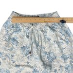 Beau Dawson Blue White Floral Linen Blend Wide Leg Tie Front Pants size L 10 Photo 10