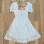 SheIn White mini dress Sz S with puffy sleeves #fairy #cottage Photo 6