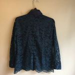 J.Crew  size 4 navy laced long sleeved blouse Photo 5