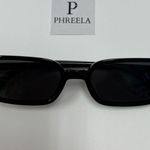 90s small black square sunglasses Photo 4